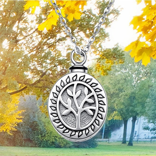 Tree of Life Urn Necklaces for Ashes 925 Sterling Silver