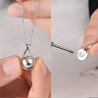 Drop Urn Necklaces for Ashes 925 Sterling Silver