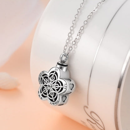 Flower Urn Necklaces for Ashes 925 Sterling Silver