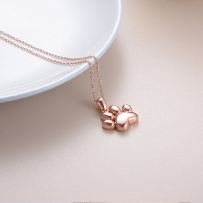 Paw Urn Necklaces for Ashes 925 Sterling Silver