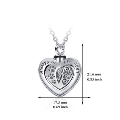 Heart Urn Necklaces for Ashes 925 Sterling Silver