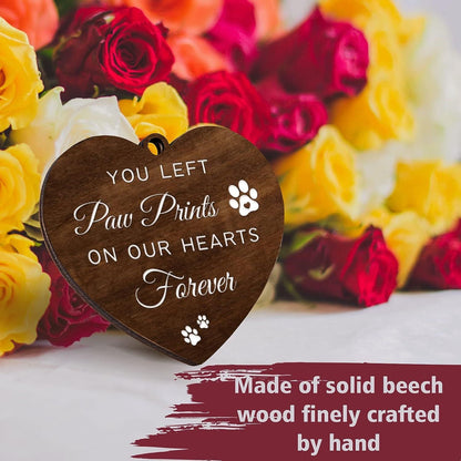 Pet Memorial Rotating Picture Frame, 8*9 in, Natural Wood