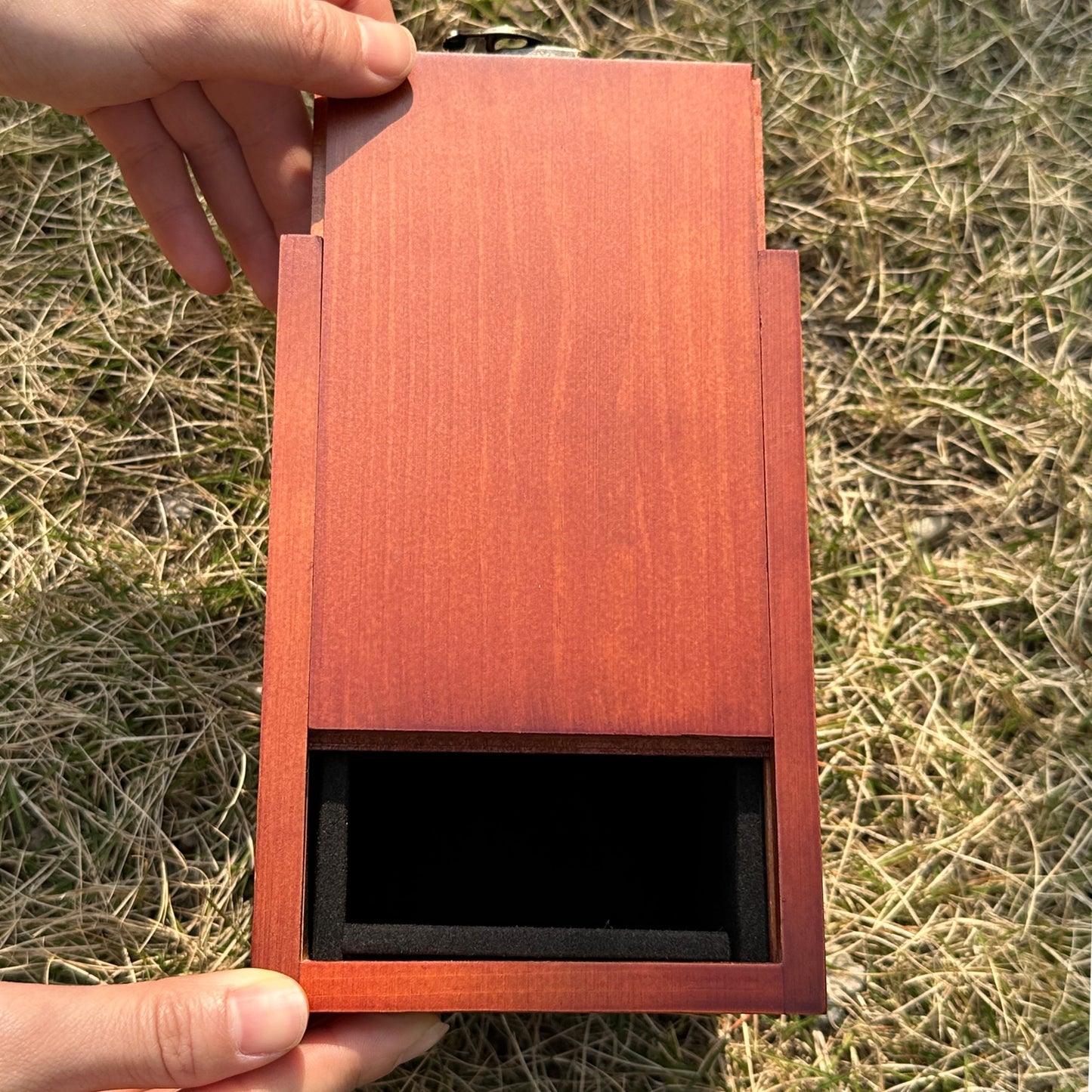 Memorial Dog & Cat Urn with Photo Frame Cherry