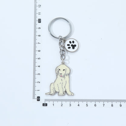 Metal Dog Keychain Labrador