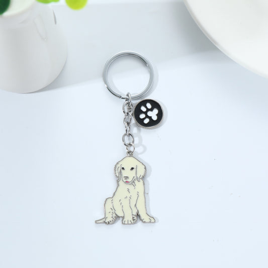 Metal Dog Keychain Labrador