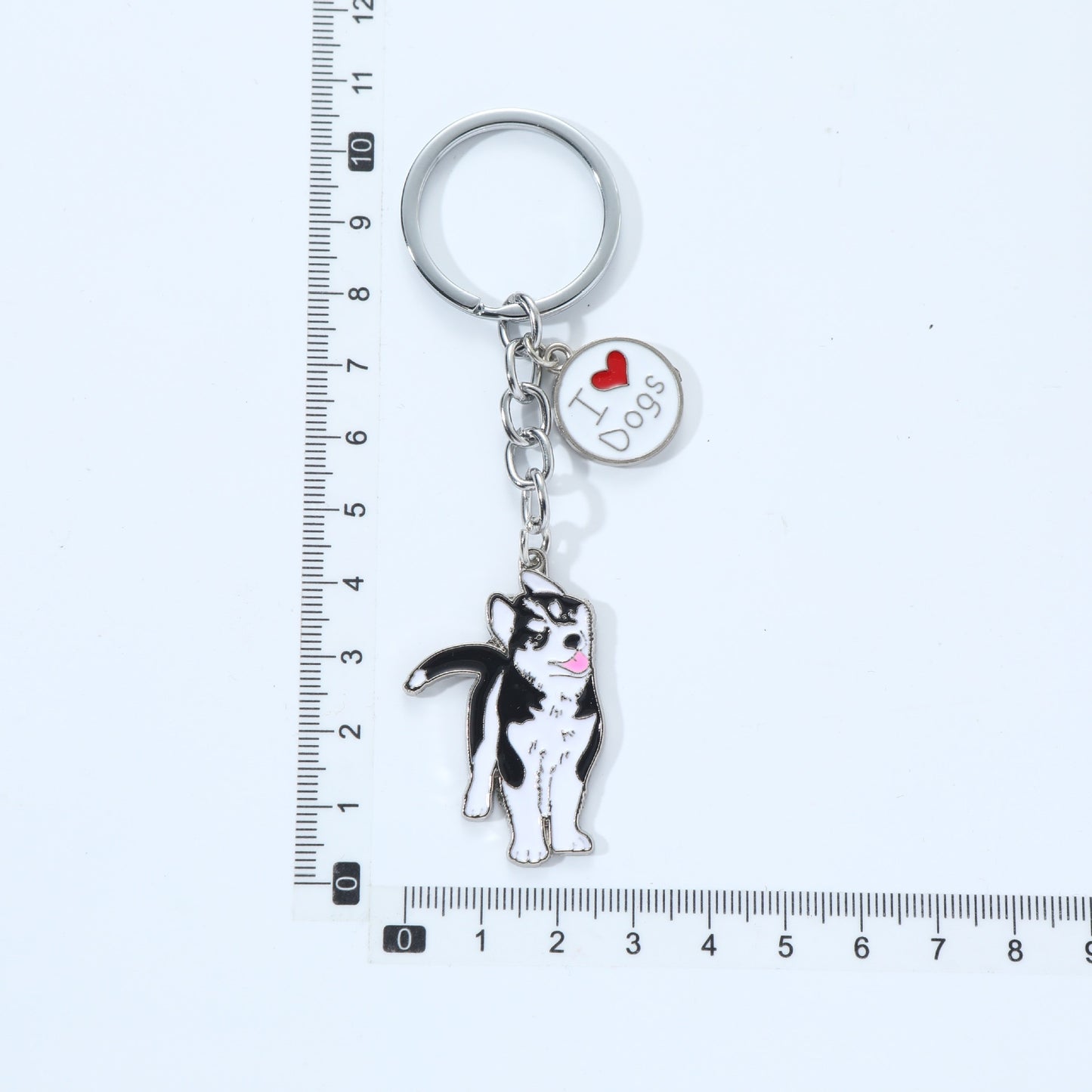 Metal Dog Keychain Husky